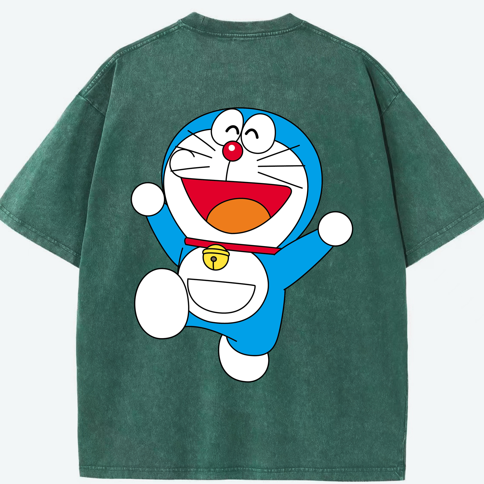 （画像用） ドラえもん Doraemon 綿100% ヴィンテージ風 半袖Tシャツ（背面プリント）